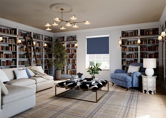 Rimini (Blackout), Navy & Optima Tide - Double Roller Blind - Image 6